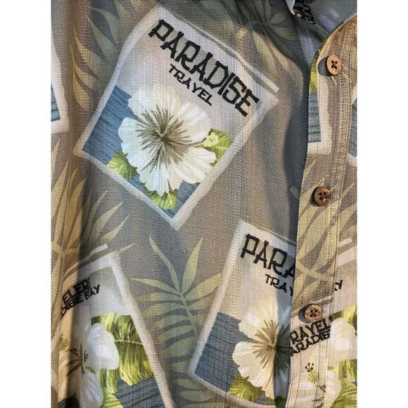 Island Republic Men's‎ Shirt Short Sleeve Button Up 100% Silk XL Hawaii Beach - Picture 3 of 10